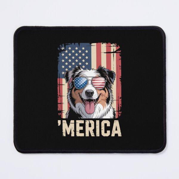 Item preview, Australian Shepherd 4th of July Merica USA Flag Aussie Dog designed and sold by TyraYoung.