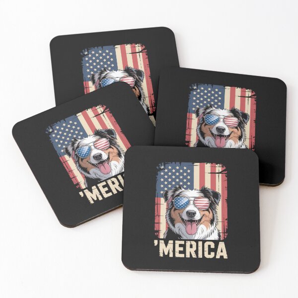 Item preview, Australian Shepherd 4th of July Merica USA Flag Aussie Dog designed and sold by TyraYoung.