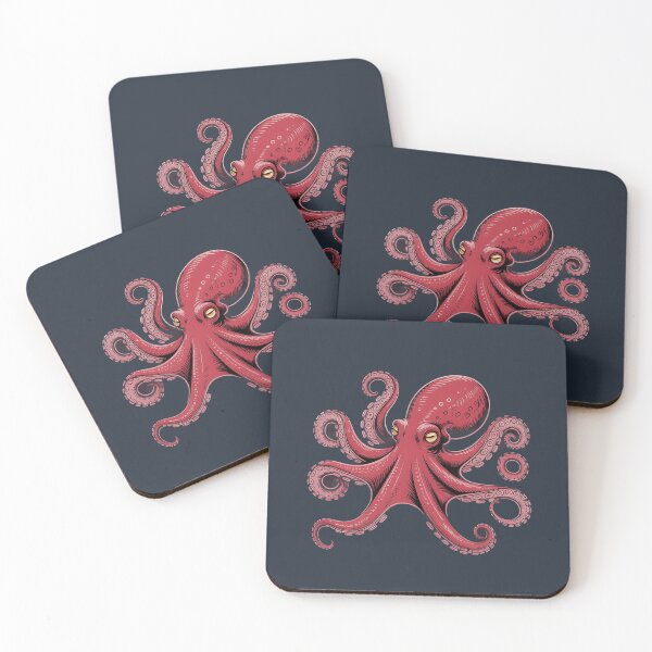 Item preview, Vintage Red Octopus Sticker - Retro Nautical T-Shirt designed and sold by ZyxDes.