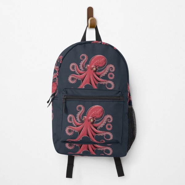 Item preview, Vintage Red Octopus Sticker - Retro Nautical T-Shirt designed and sold by ZyxDes.