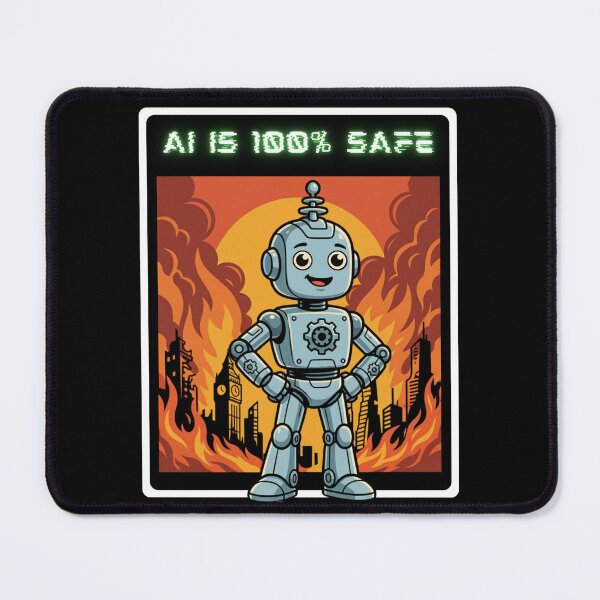 Item preview, Ai Is 100% Safe Funny Anti Artificial Intelligence Anti-Ai Humor  designed and sold by SchlossInspire.