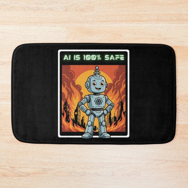 Item preview, Ai Is 100% Safe Funny Anti Artificial Intelligence Anti-Ai Humor  designed and sold by SchlossInspire.