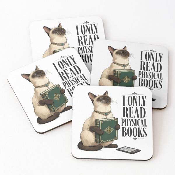 Item preview, Snooty Siamese Cat Gift for Physical Book Lovers designed and sold by Gentlestate.