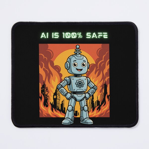 Item preview, Ai Is 100% Safe Funny Anti Artificial Intelligence Anti-Ai Humor  designed and sold by SchlossInspire.