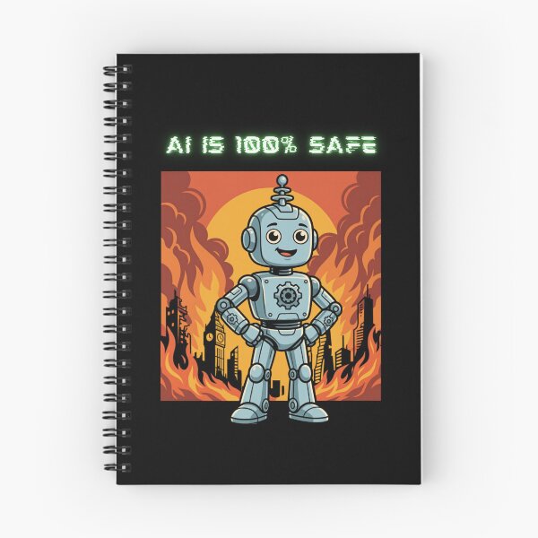 Item preview, Ai Is 100% Safe Funny Anti Artificial Intelligence Anti-Ai Humor  designed and sold by SchlossInspire.