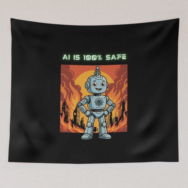 Item preview, Ai Is 100% Safe Funny Anti Artificial Intelligence Anti-Ai Humor  designed and sold by SchlossInspire.
