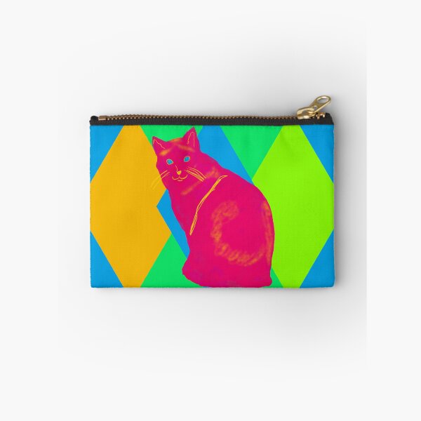 Item preview, Neon Pop Art Cat - Colorful Retro Maximalist Design designed and sold by Kapsula2023.