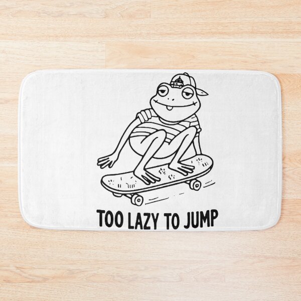 Item preview, Too Lazy to Jump – Funny Frog Skateboard Cartoon Design designed and sold by Mido-artister.