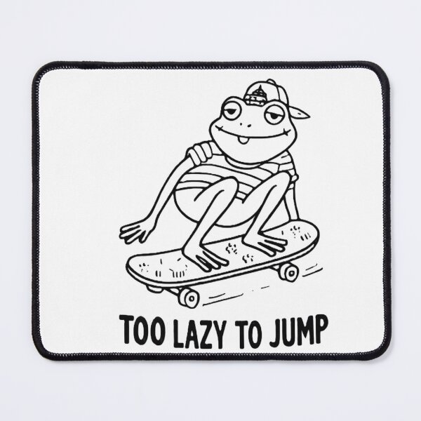 Item preview, Too Lazy to Jump – Funny Frog Skateboard Cartoon Design designed and sold by Mido-artister.