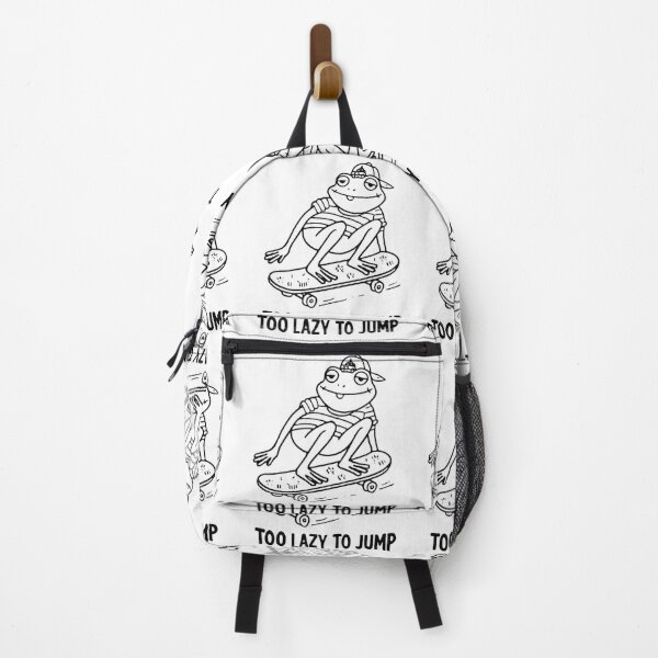 Item preview, Too Lazy to Jump – Funny Frog Skateboard Cartoon Design designed and sold by Mido-artister.