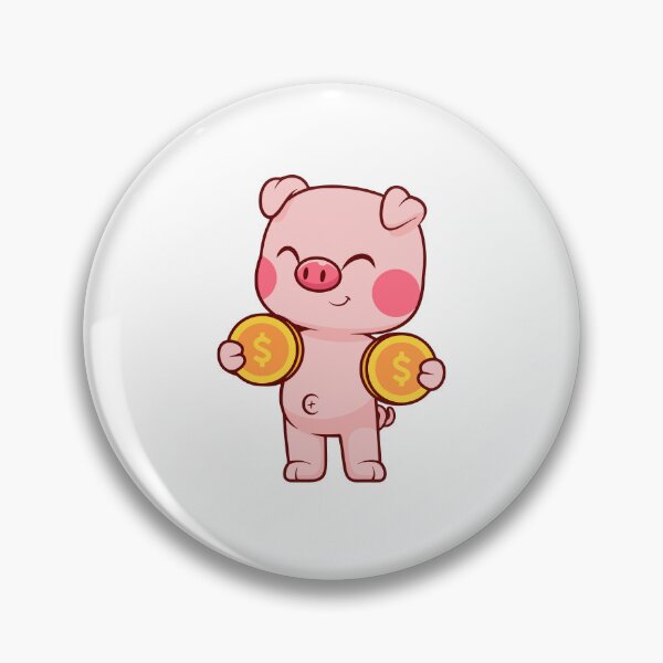 Item preview, Cute Piggy Bank Saving Gold Coins Cartoon designed and sold by Warwormm.