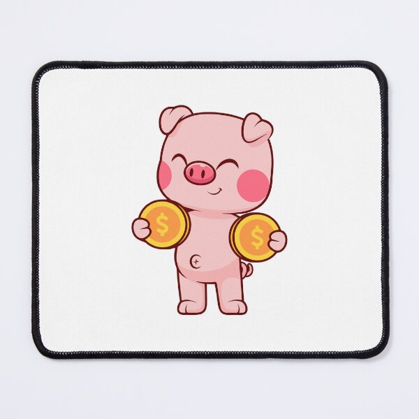 Item preview, Cute Piggy Bank Saving Gold Coins Cartoon designed and sold by Warwormm.