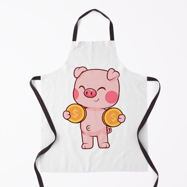 Item preview, Cute Piggy Bank Saving Gold Coins Cartoon designed and sold by Warwormm.