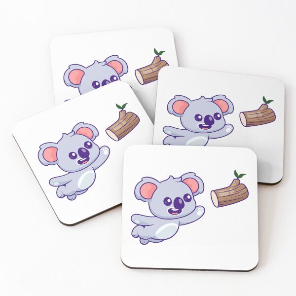 Item preview, Cute Flying Koala Chasing Tree Log Cartoon designed and sold by Warwormm.