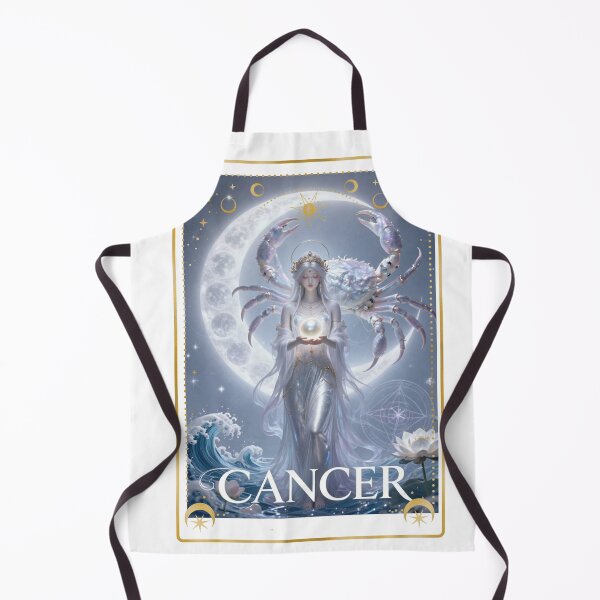 Item preview, ​Cancer Zodiac Goddess Aesthetic - Moon Child and Crab Art designed and sold by Atlasoloji.