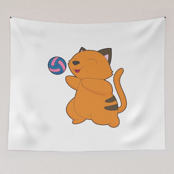 Item preview, Cat Volleyball player Volleyball Sports designed and sold by Snabdesign84.