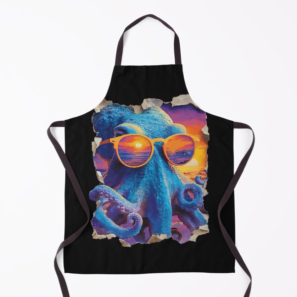 Item preview, Octopus with Sunglasses Sunset Beach Tropical Animal Summer designed and sold by Littermin.