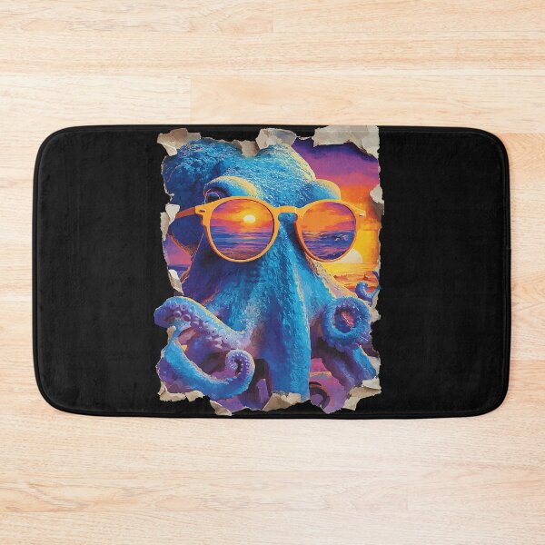 Item preview, Octopus with Sunglasses Sunset Beach Tropical Animal Summer designed and sold by Littermin.