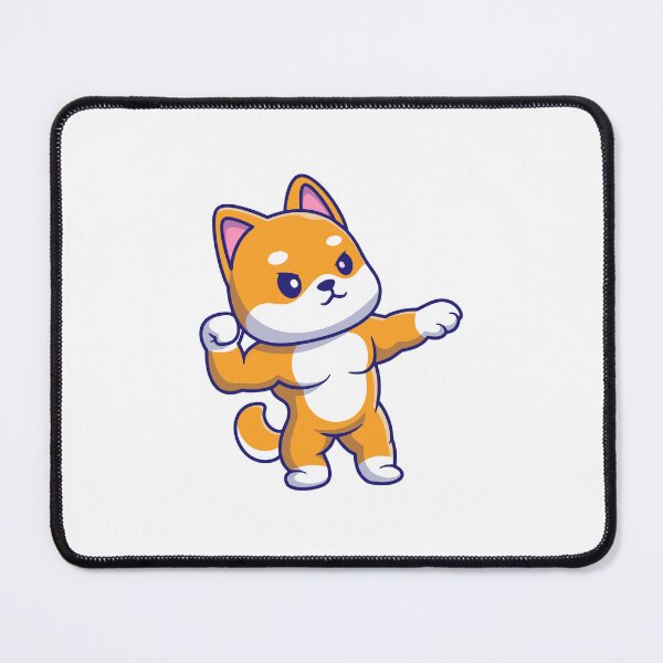 Item preview, Funny Muscular Shiba Inu Gym Fitness Cartoon designed and sold by Warwormm.