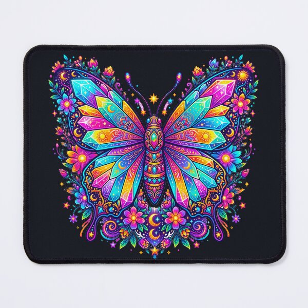 Item preview, Celestial Crystal Butterfly – Rainbow Boho Mandala Pride Art designed and sold by MT-Hub | Cute Aesthetic Art, Stickers & Phone Cases.