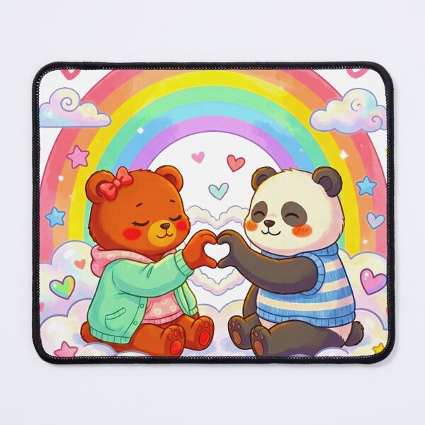 Item preview, Be Proud Be You – Cute Kawaii Bear & Panda Pride Rainbow Art designed and sold by MT-Hub | Cute Aesthetic Art, Stickers & Phone Cases.