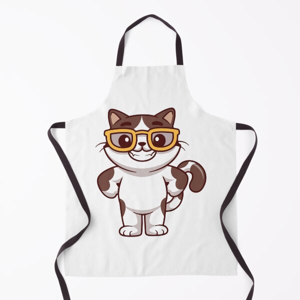 Item preview, Cool Nerd Cat Wearing Yellow Glasses Cartoon designed and sold by Warwormm.