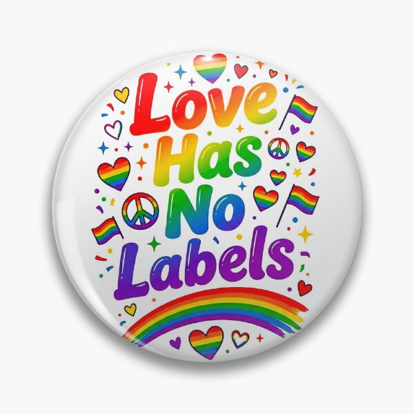 Item preview, Love Has No Labels – Vibrant Rainbow Pride Typography Art designed and sold by MT-Hub | Cute Aesthetic Art, Stickers & Phone Cases.