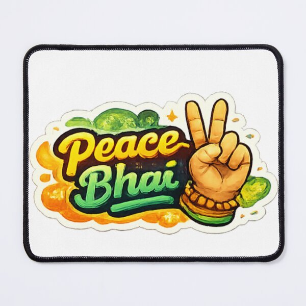 Item preview, Peace Bhai Funny Sticker | Chill Desi Vibes Aesthetic designed and sold by Jyotisima8929.
