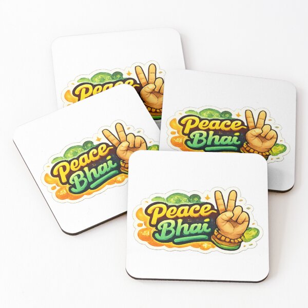 Item preview, Peace Bhai Funny Sticker | Chill Desi Vibes Aesthetic designed and sold by Jyotisima8929.
