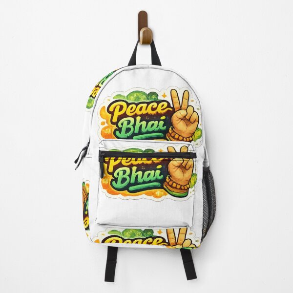 Item preview, Peace Bhai Funny Sticker | Chill Desi Vibes Aesthetic designed and sold by Jyotisima8929.
