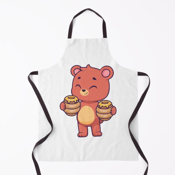 Item preview, Cute Teddy Bear Holding Two Honey Pots Cartoon designed and sold by Warwormm.