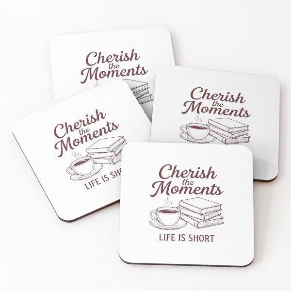 Item preview, Cherish The Moments Coffee Books Art designed and sold by GiggleInkTees.