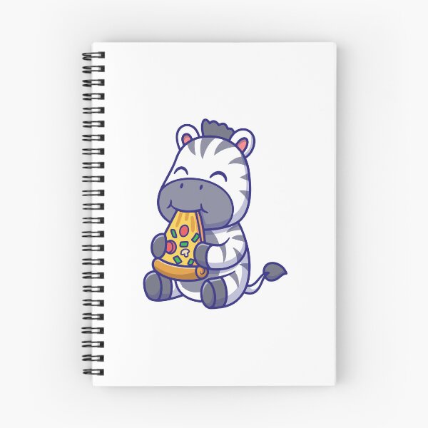 Item preview, Funny Cute Zebra Eating Large Pizza Slice Cartoon designed and sold by Warwormm.