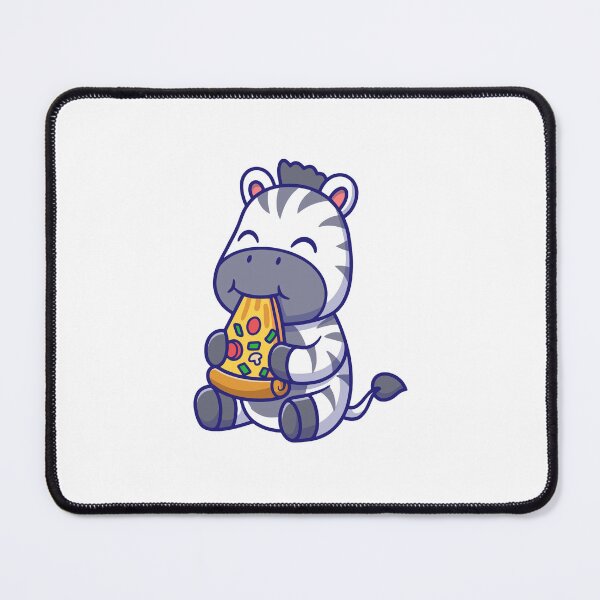 Item preview, Funny Cute Zebra Eating Large Pizza Slice Cartoon designed and sold by Warwormm.