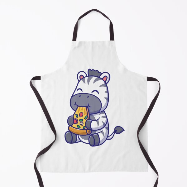 Item preview, Funny Cute Zebra Eating Large Pizza Slice Cartoon designed and sold by Warwormm.