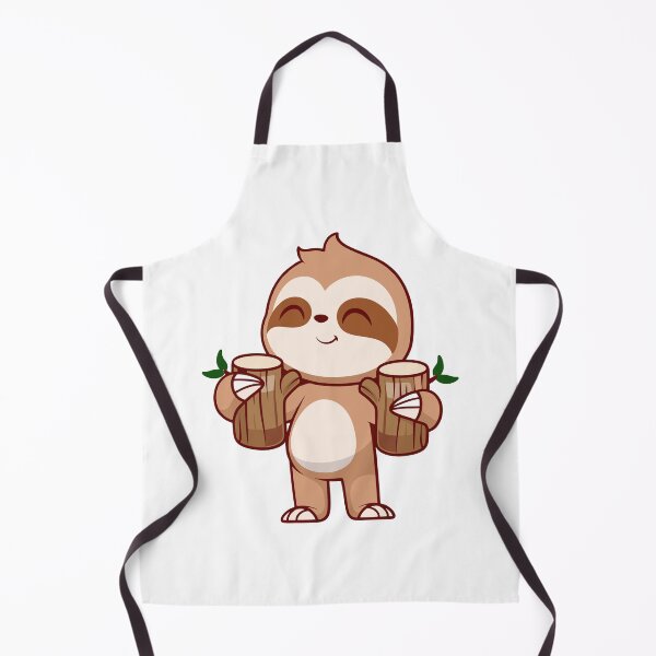 Item preview, Happy Cute Sloth Holding Wooden Tree Logs Cartoon designed and sold by Warwormm.