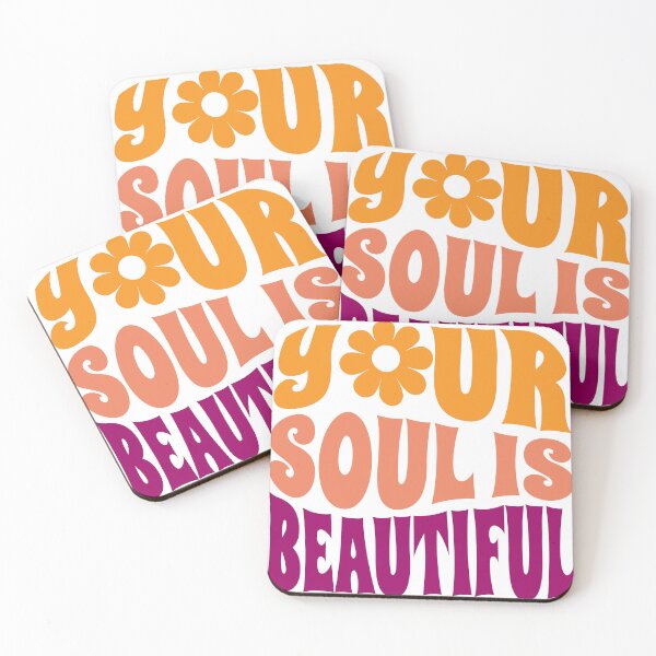 Item preview, Your Soul Is Beautiful Retro Inspirational Quote Design designed and sold by A Little Unhinged.