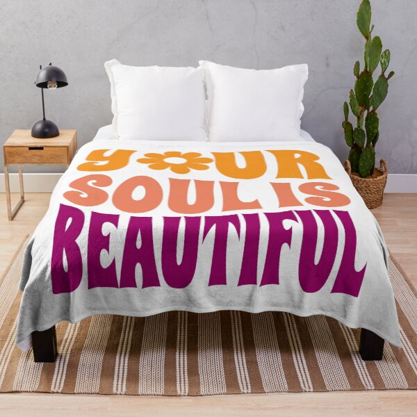 Item preview, Your Soul Is Beautiful Retro Inspirational Quote Design designed and sold by A Little Unhinged.