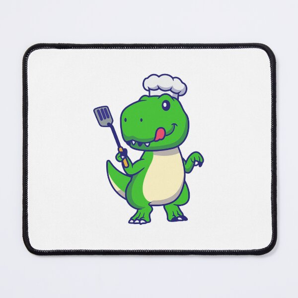Item preview, Cute T-Rex Dinosaur Chef with Spatula Illustration designed and sold by Warwormm.