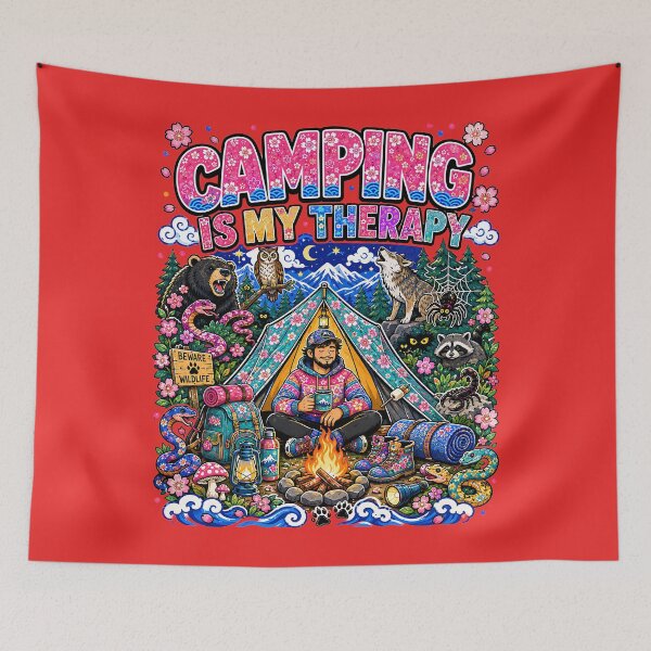 Item preview, Camping boating fishing is my Therapy designed and sold by CoolCrazyQuirky.