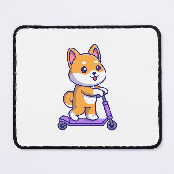 Item preview, Cute Shiba Inu Dog Riding Purple Scooter Illustration designed and sold by Warwormm.