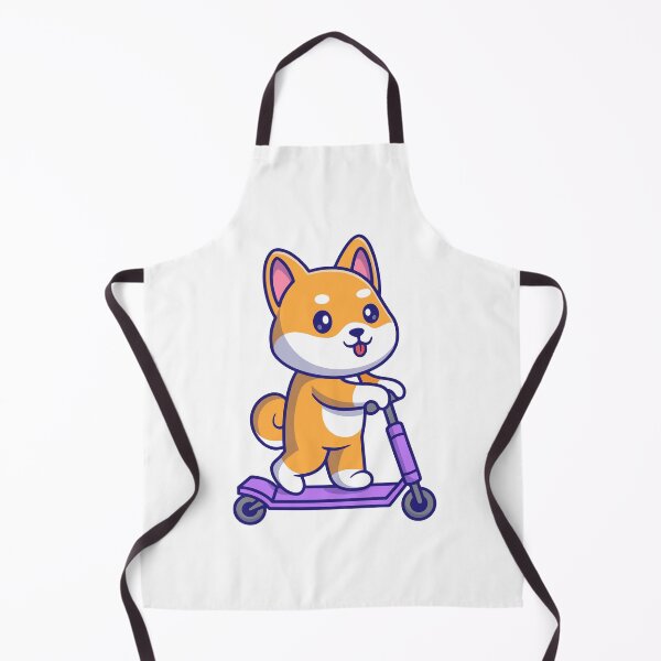 Item preview, Cute Shiba Inu Dog Riding Purple Scooter Illustration designed and sold by Warwormm.