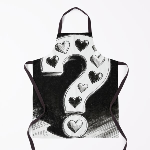 Item preview, Love Question Mark – Vintage Black and White Heart Art designed and sold by Hen-C-Art.