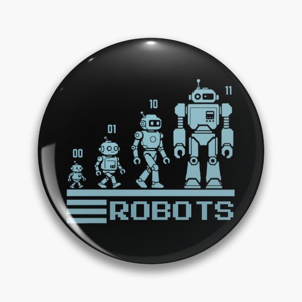 Item preview, 01 10 11 Binary Code Robots Coder Software Engineer designed and sold by SchlossInspire.