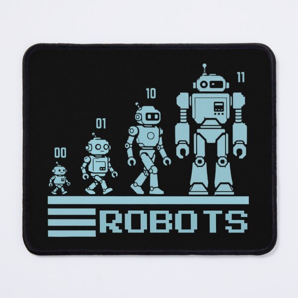 Item preview, 01 10 11 Binary Code Robots Coder Software Engineer designed and sold by SchlossInspire.