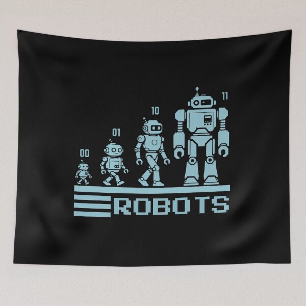 Item preview, 01 10 11 Binary Code Robots Coder Software Engineer designed and sold by SchlossInspire.