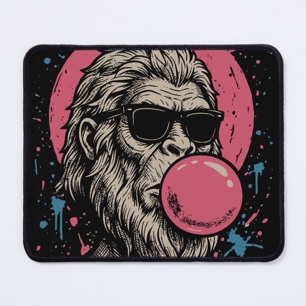 Item preview, Sasquatch Blows His Bubblegum - Bigfoot designed and sold by RaceDayRags.