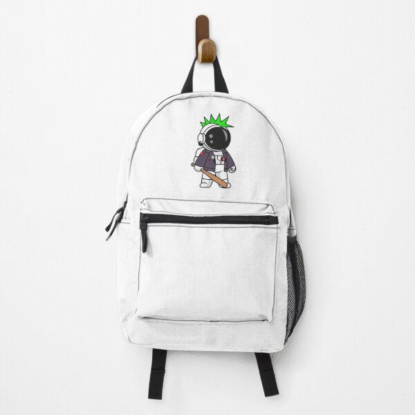 Item preview, Punk Rock Astronaut with Green Mohawk and Baseball Bat designed and sold by Warwormm.