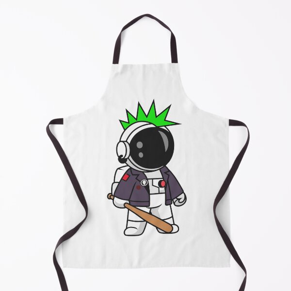 Item preview, Punk Rock Astronaut with Green Mohawk and Baseball Bat designed and sold by Warwormm.