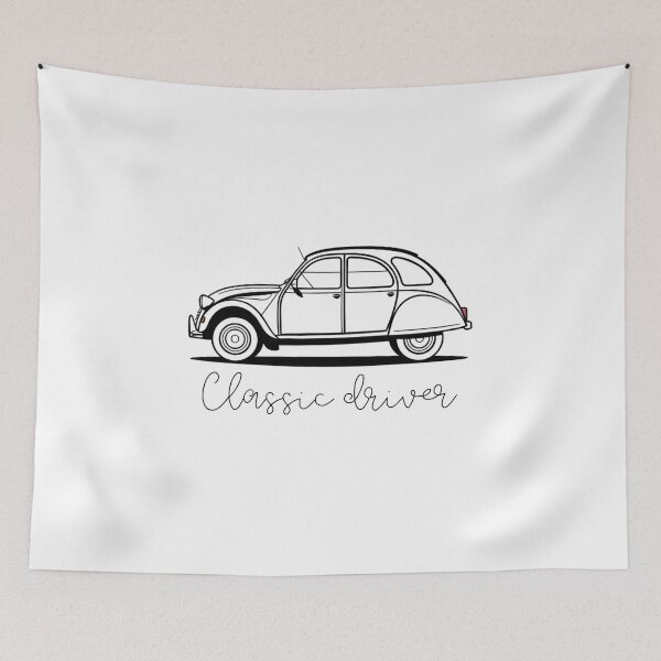 Item preview, Classic Driver Vintage Car Line Art – Retro European Icon Minimal Design designed and sold by ArcticFoxStudio.